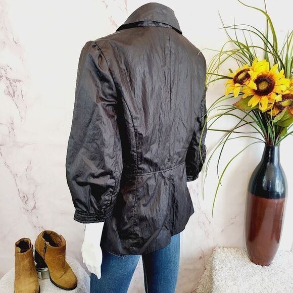 Willi Smith black satin look blazer jacket - Picture 2 of 7